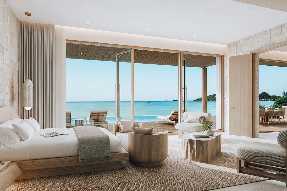 Private beachfront luxury villas antigua